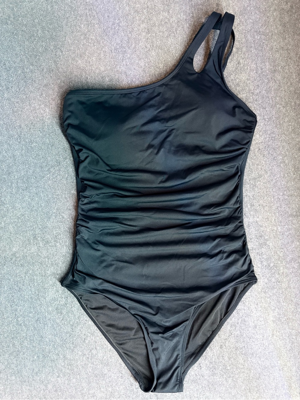 🆕Holipick One Shoulder One Piece Swimsuit Tummy Control Bathing Suit M Black